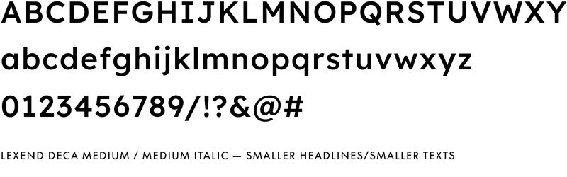 Lexend Deca alphabet specimen